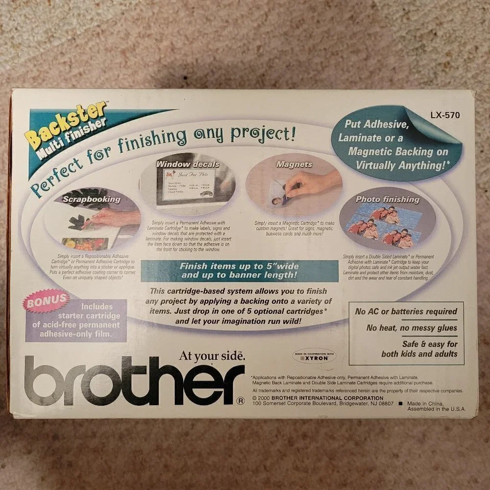 NEW Brother Backster LX-570 Multi-Finisher Laminator Sticker Magnet Maker